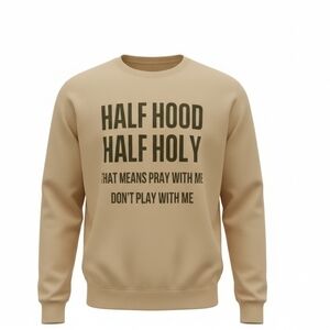 Tan Graphic Men's Sweater